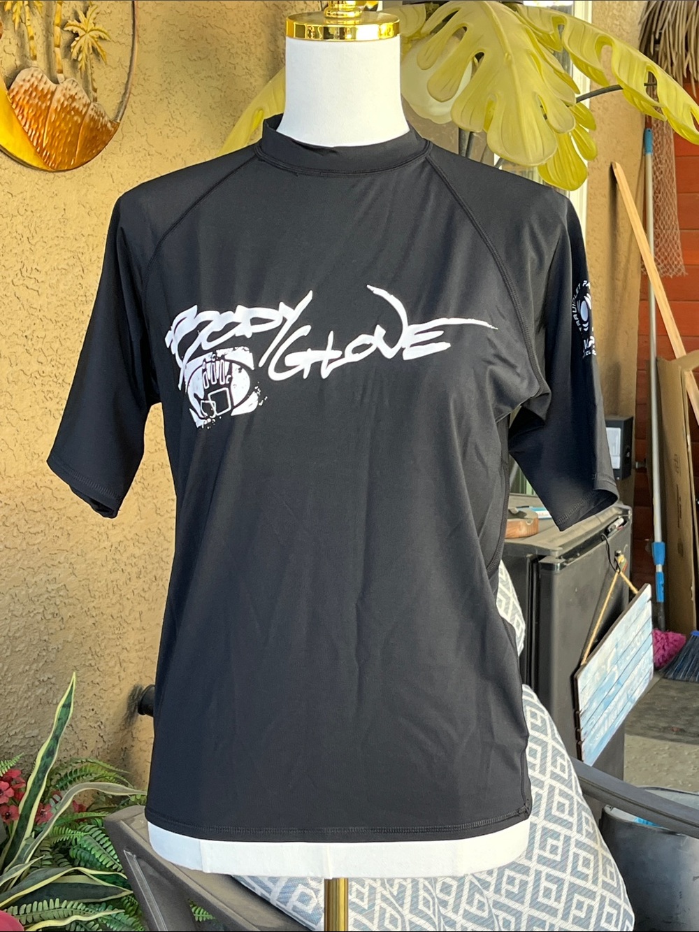 Body Glove Black Rash Guard with White Logo